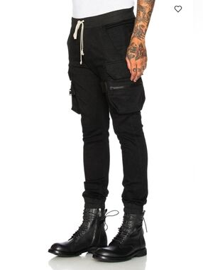 Rick Owens Denim Jogging Cargo Pants